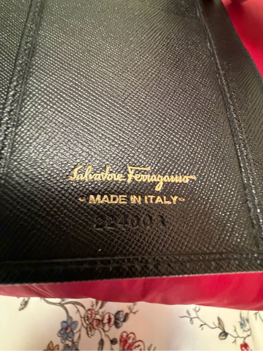 Salvatore Ferragamo Black Leather Long Wallet with Gold Gancini Accent - Picture 2 of 9